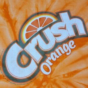 Colortone Mens Orange Crush Soda Tie Dye Graphic T-Shirt 2XL Orange White Cotton